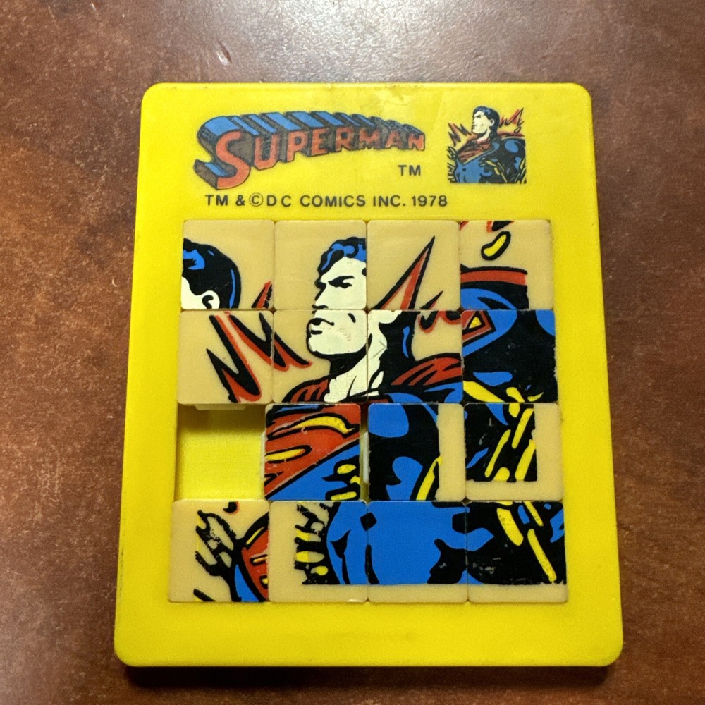 Vintage 1978 SUPERMAN Sliding Puzzle Game DC Comics