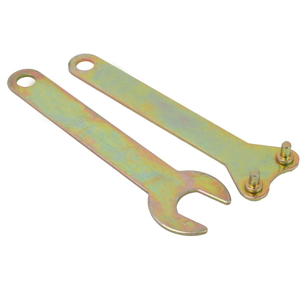 2 in 1  Spanner Wrench Lock Nut Hand Tool Bronze Tone 118mm Length
