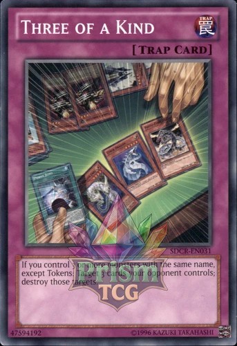 Three of a Kind SDCR-EN031 Yugioh Rare Trading Card