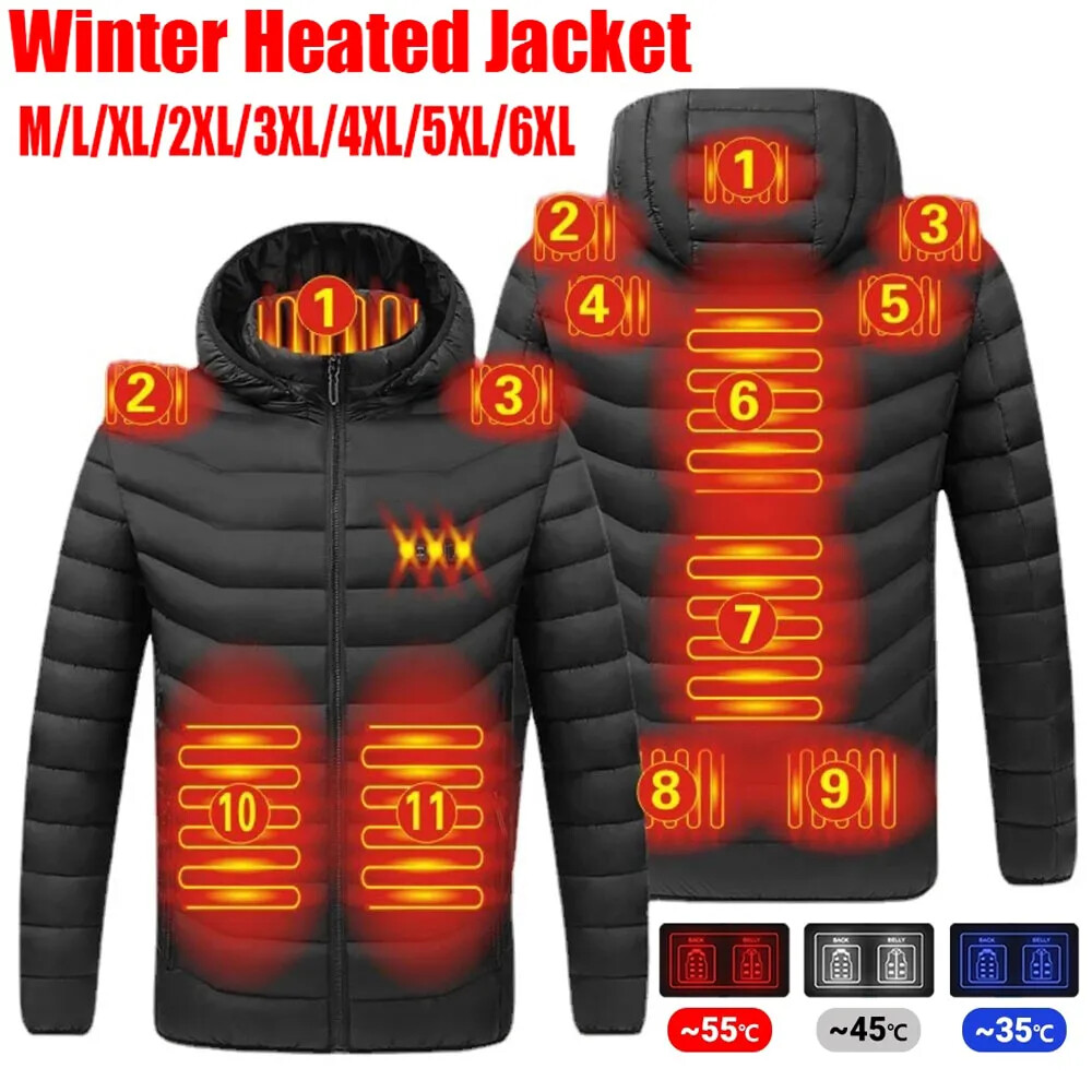 Electric Heated Jacket for Winter Outdoor Warmth & Thermal Comfort