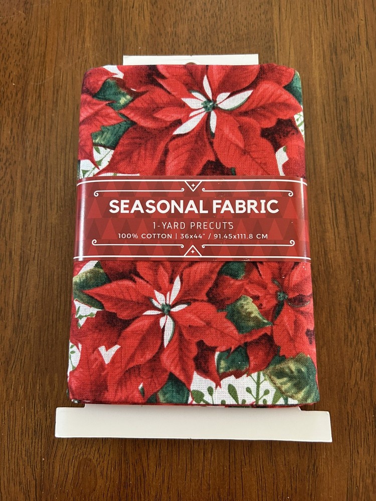 Festive Christmas Cotton Fabric 1-Yard Precut 36x44 by David Textile-image