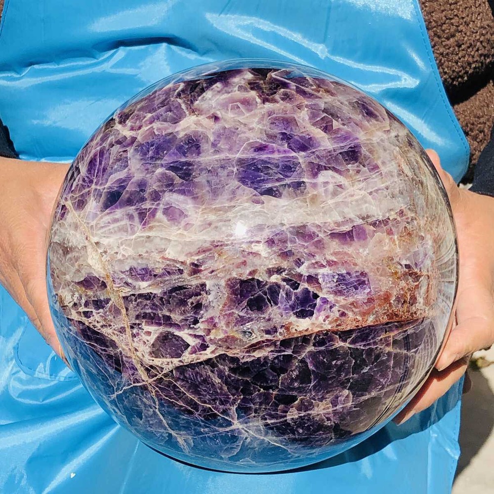 12.97KG Natural Amethyst Quartz Crystal Sphere Ball for Healing 2719