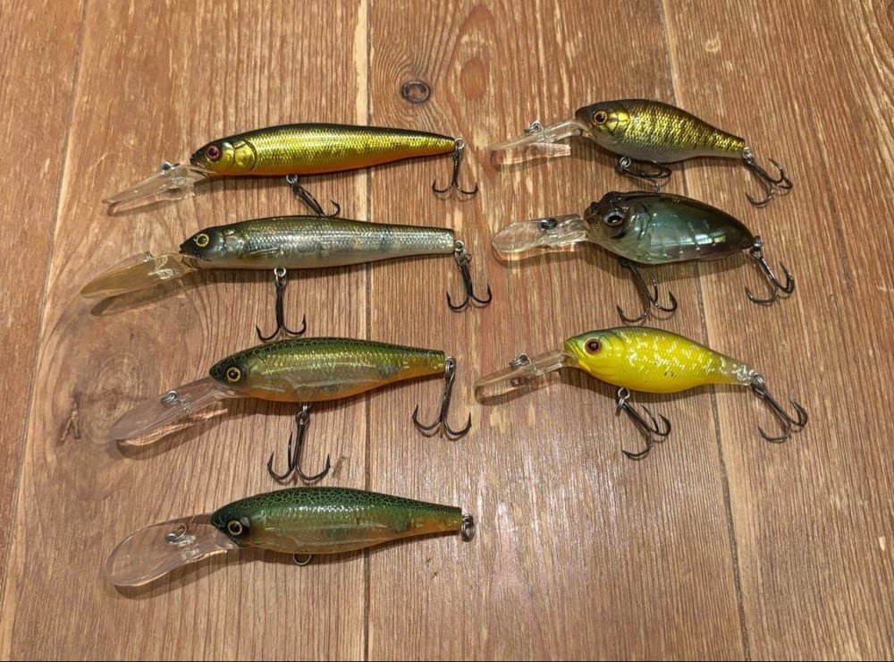Megabass Old Bass Lure Set of 7, Vintage, Fishing Tackle, Near Mint Condition