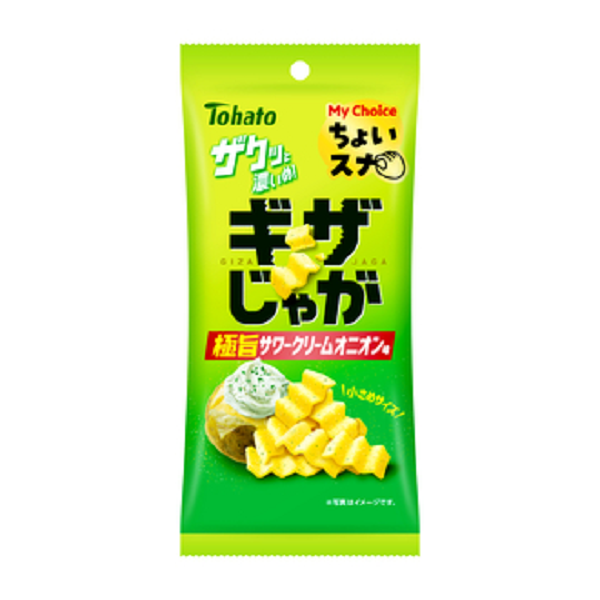 Tohato Giza-Jaga Potato Snacks Umami Sour Cream Onion 37g x 6 Bags