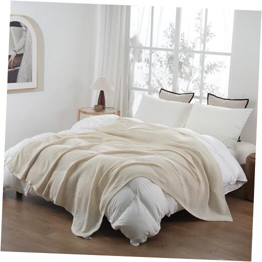 Throw Blanket for Couch,Extra Soft Cozy Cable Knit Throw Blanket 60*80 Beige