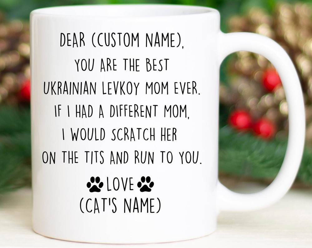 Ukrainian Levkoy Cat Mom Birthday or Christmas Gift for Cat Lovers