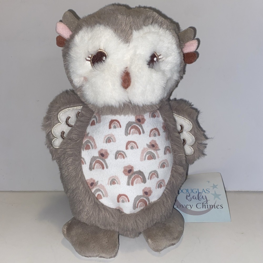 Douglas Nova Owl Baby Lovey Chimes Plush Stuffed Animal Toy 6570 Soft 9