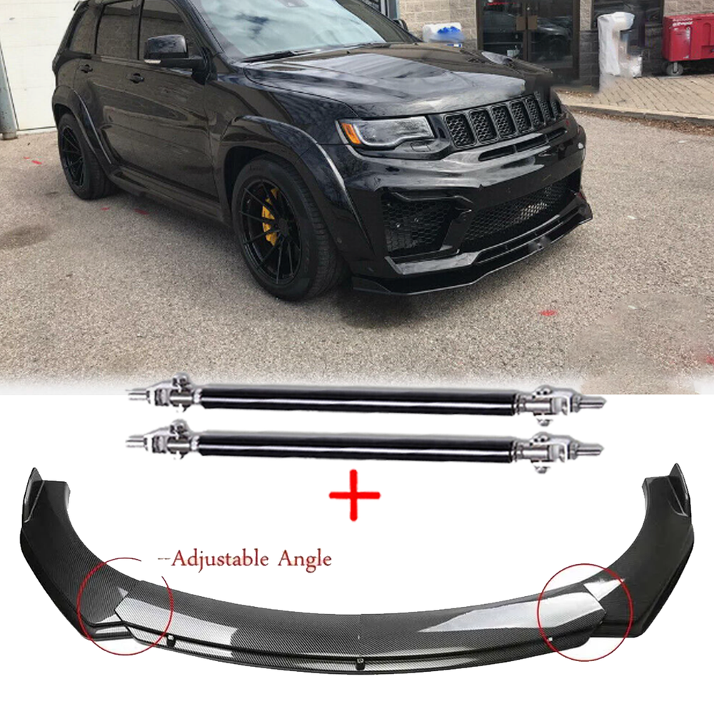 Carbon Fiber Style Front Bumper Chin Spoiler For Jeep Grand Cherokee Body Kits