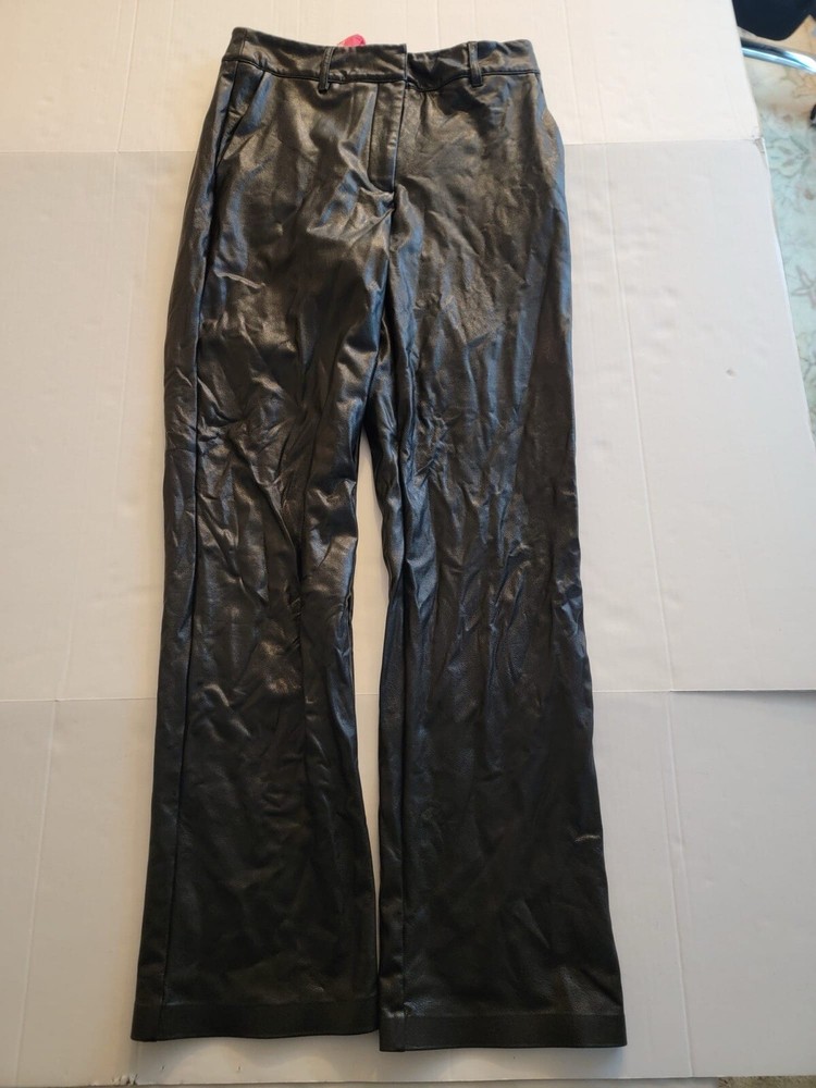 Commando Women's Pull-On Tapered Leg Faux Leather Belted Pant Green Size Small