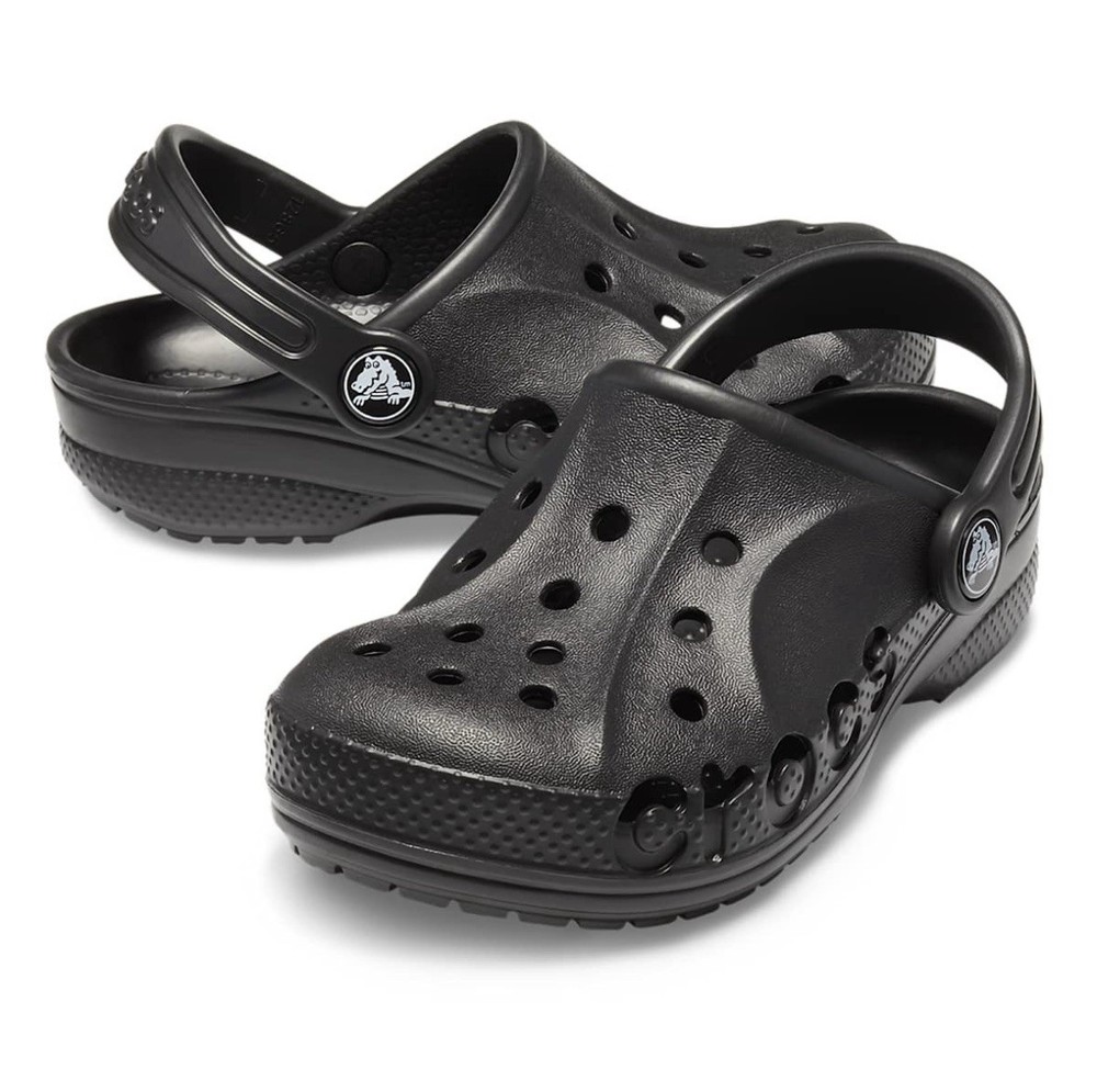 Crocs Unisex Kids Black Baya Clog K Size C9 Toddler Slip On - NWT