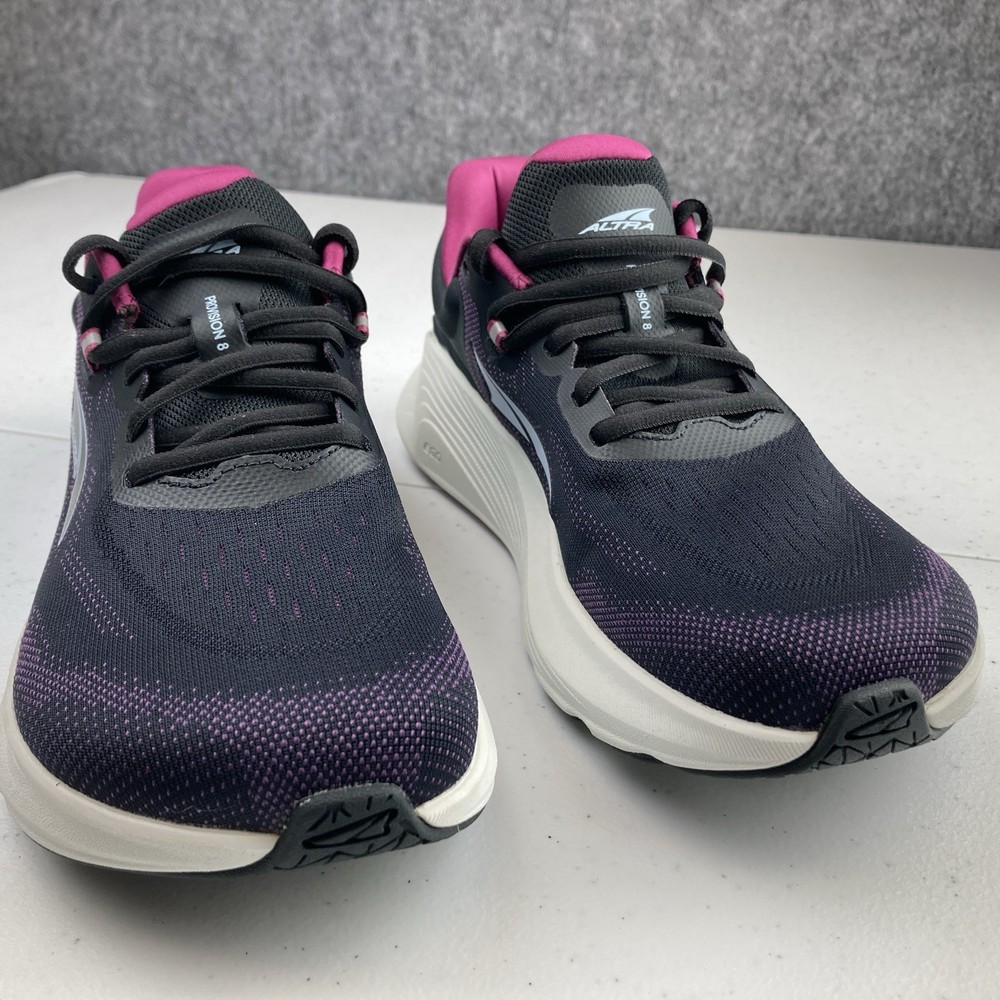 Altra Provision 8 Shoes Womens 7.5 Black Purple Road Running Support Zero Drop