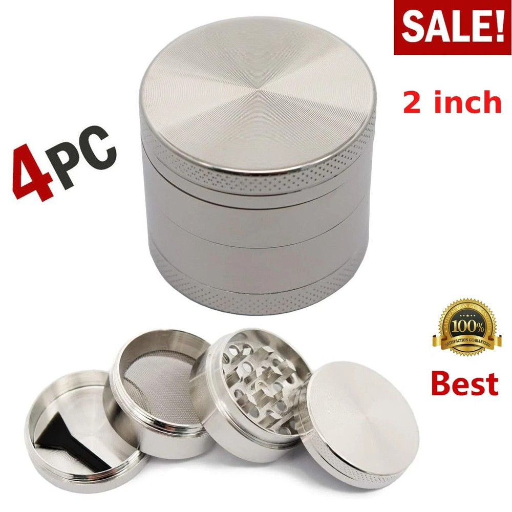 Tobacco Herb Grinder 2 inch 4 Layer Spice Herbal Metal Smoke Crusher Scraper