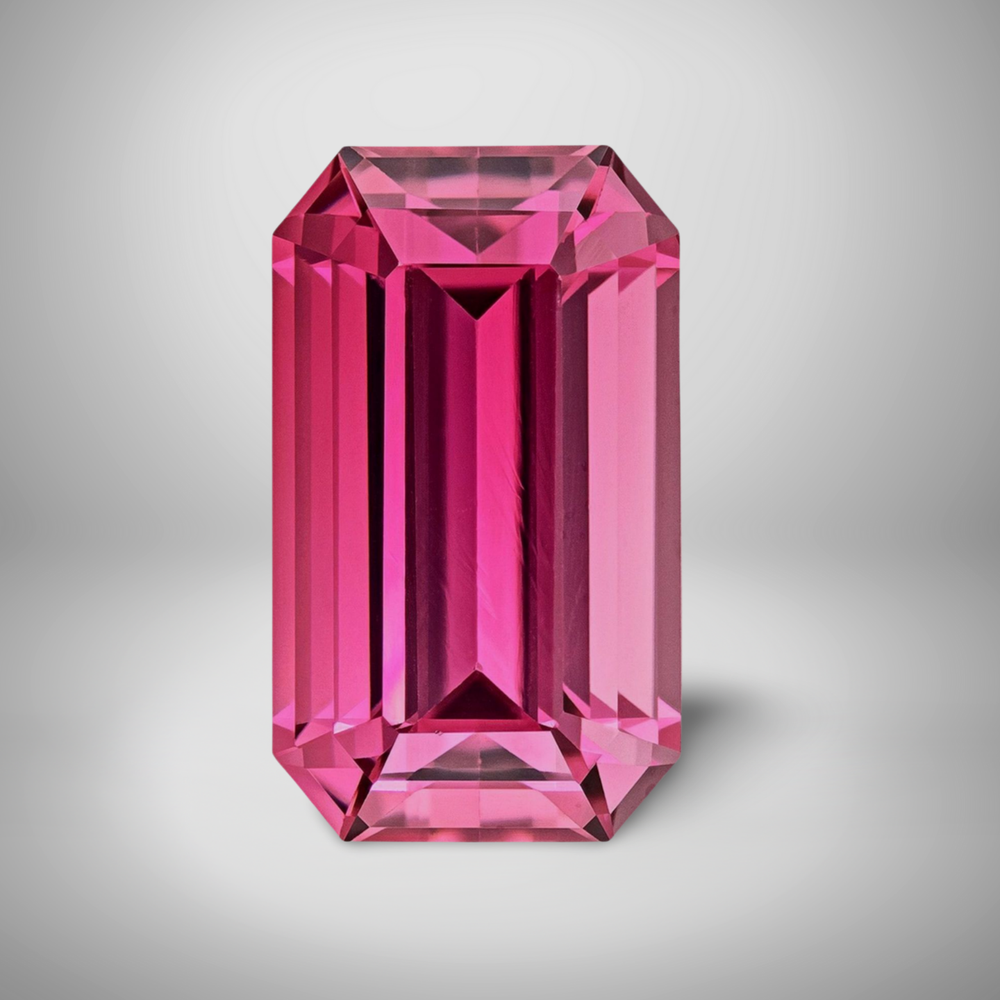 Pink Tourmaline Emerald Cut 6x4mm 0.61ct VVS Loose Gemstone