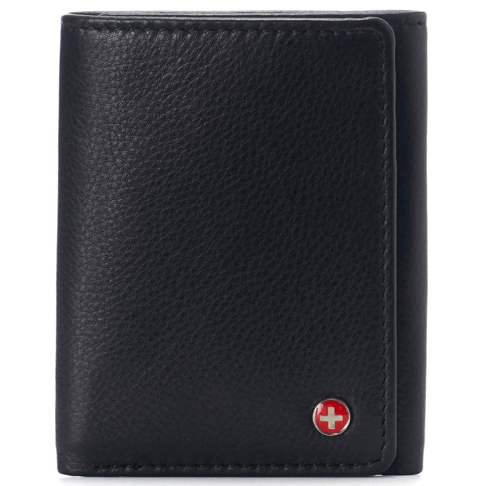 Alpine Swiss Trifold Wallet, Men's Slim Leather Wallet, RFID Blocking, Gift Box