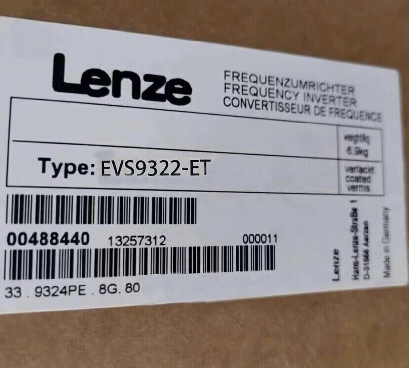 EVS9322-ET PRO LENZE EVS9322ET SERVO DRIVE INVERTER