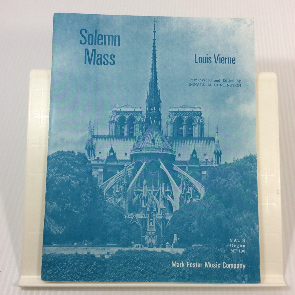 Solemn Mass SATB Choral Songbook by Louis Vierne 1963 VG Condition