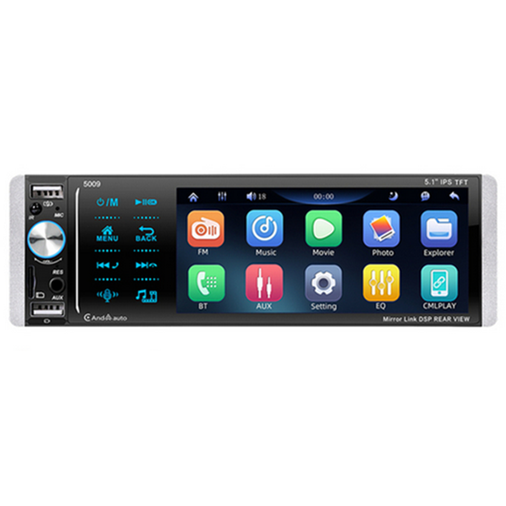 5.1in Bluetooth Car Stereo with CarPlay Android Auto USB FM MP5
