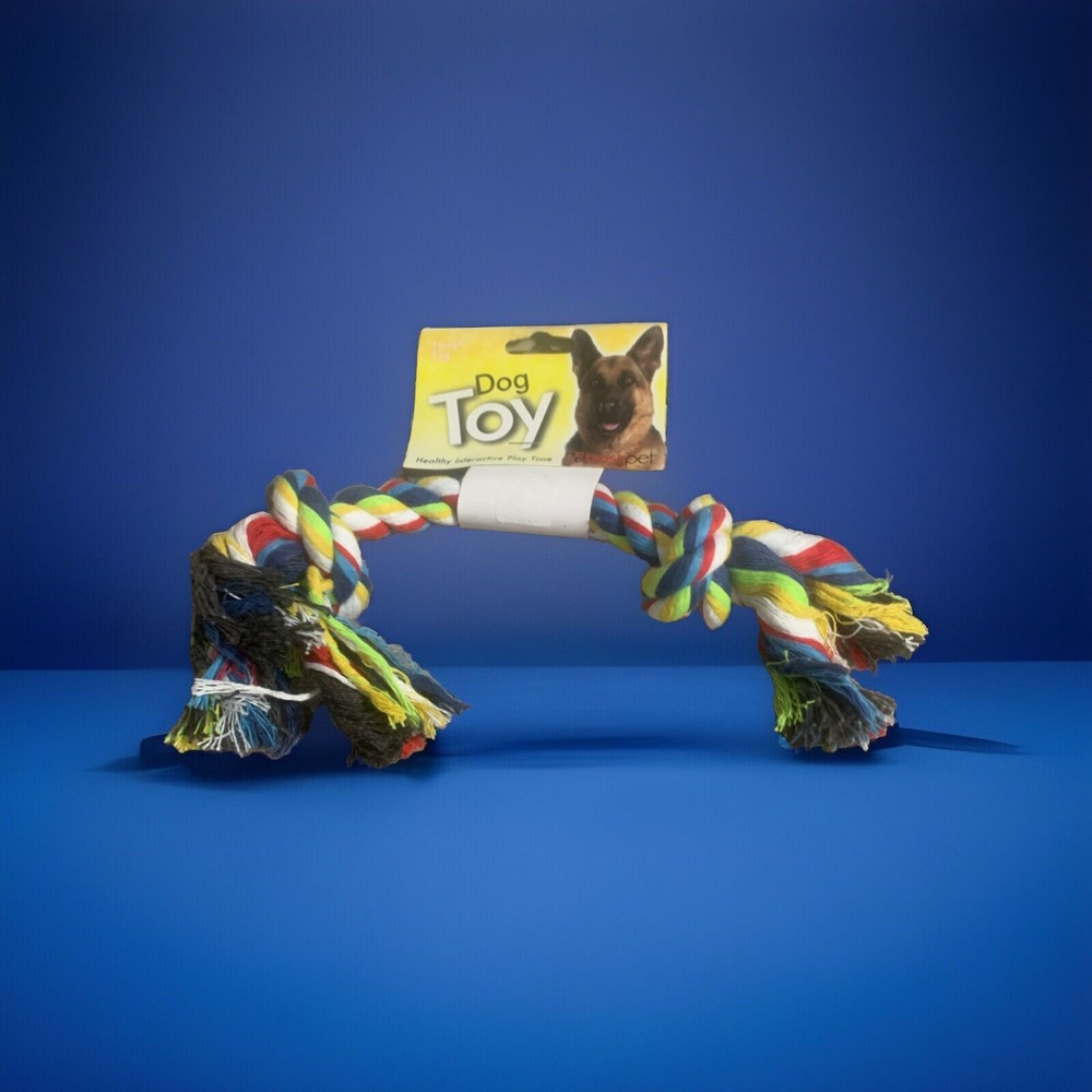 DOG TUG TOY BOSS PET 03871 MULTICOLOR COTTO  ROPE SMALL 8”