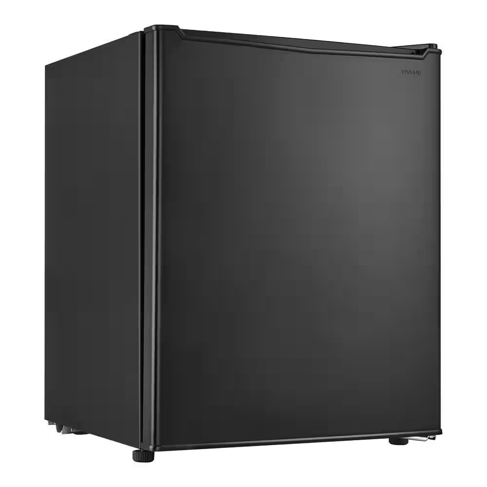 Dorm Office 2.6Cu-ft Compact Reversible Door Beverage Mini Refrigerator In Black