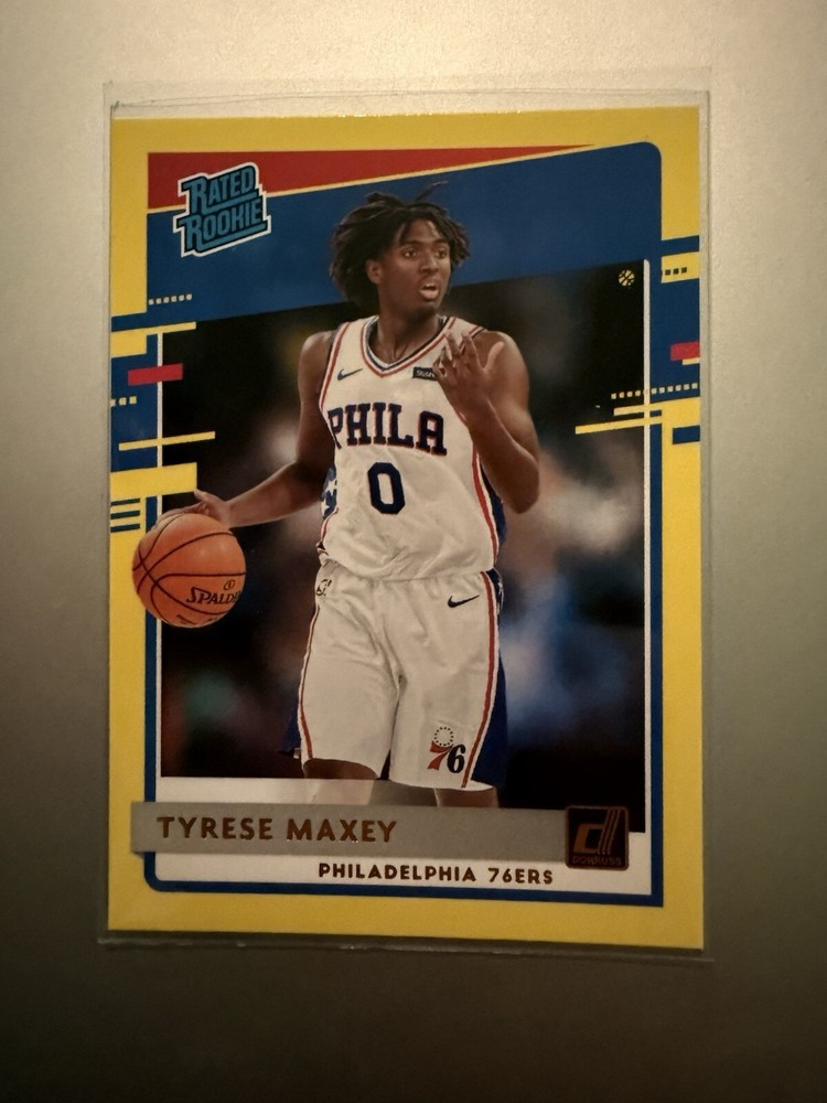 2020-21 Donruss Yellow Flood #211 Tyrese Maxey RR