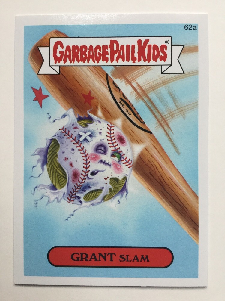 Garbage Pail Kids 2015 Topps Sticker 62a Grant Slam Collectible Trading Card