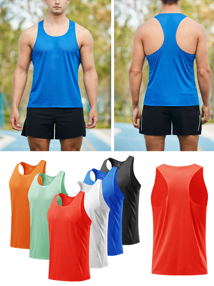 ❀Men Loose QuickDry Vest Fitness Tank Tops Men Sleeveless Workout T Shirt Blouse