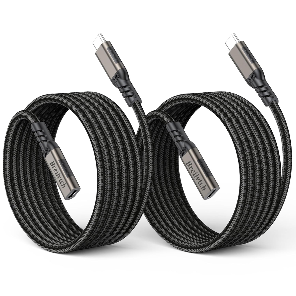 10FT USB C 3.2 Extension Cable 2 Pack - Male to Female Type C Extender