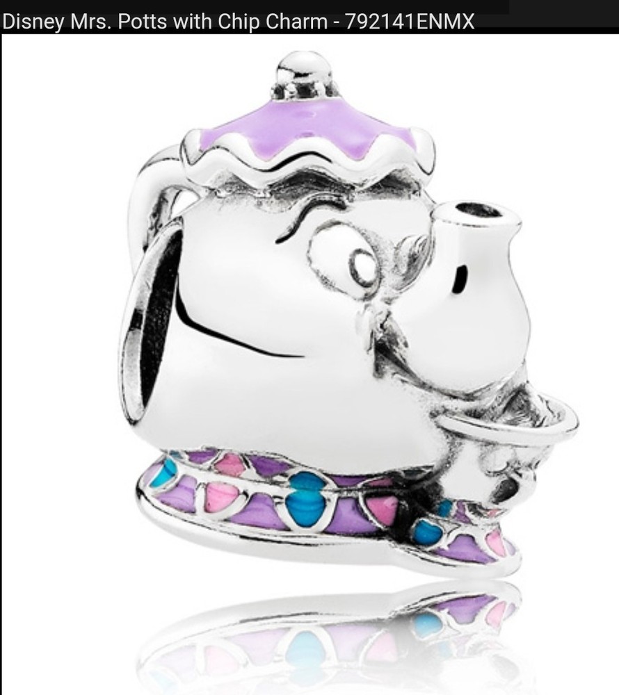 Authentic Pandora Disney Mrs Potts and Chip Charm 792141ENMX