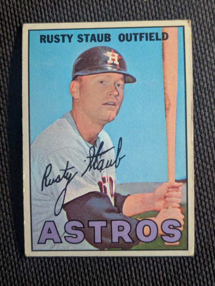 Sharp 1967 Topps #73 Rusty Staub Houston Astros Baseball Card- VG+/EX