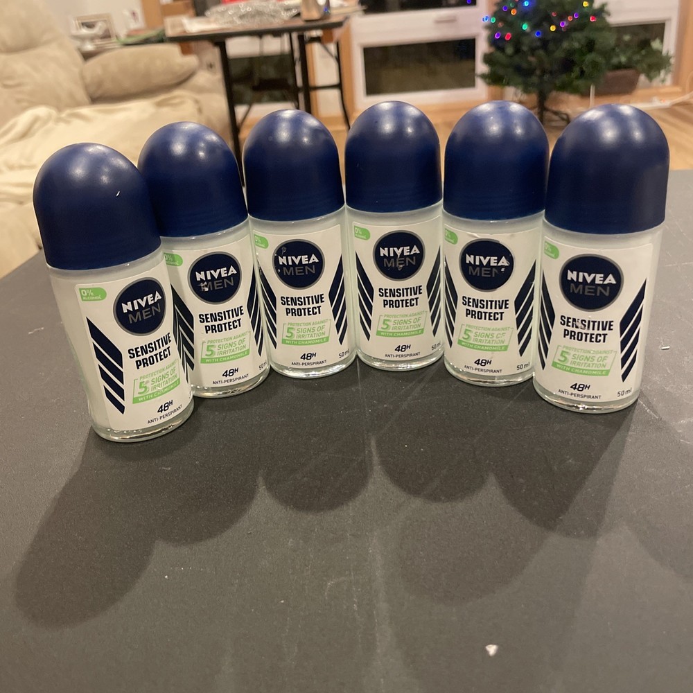 Nivea Men Sensitive Protect Original Roll-on Deodorant 48H 6 Bottles  50 ml