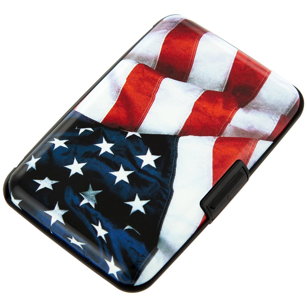 RFID Blocking Small Metal Credit Card Holder Wallet for Women Men Business Al...