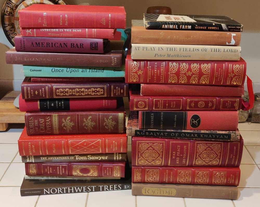 Lot of 12 Vintage Old Rare Antique Hardcover Books - Mixed Color - Random