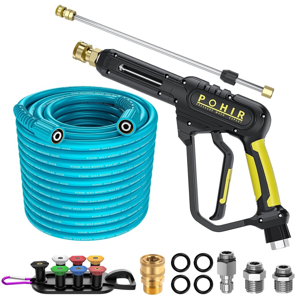 3600PSI Pressure Washer Gun with 50ft Hose and 15in Extension