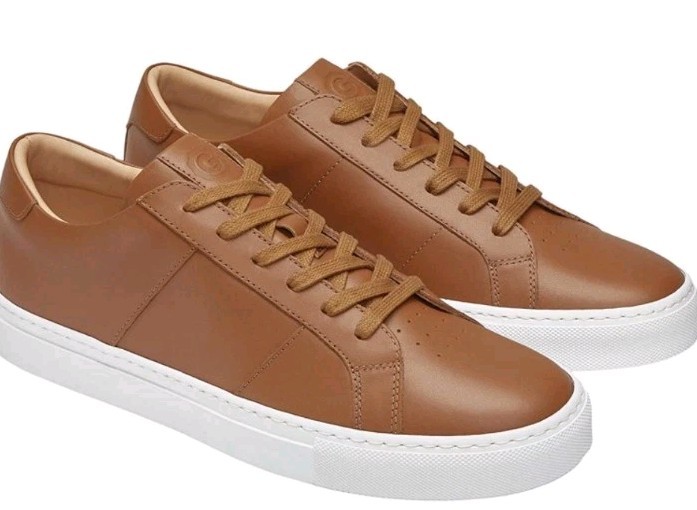 NEW! GREAT'S Brooklyn The Royale Size 12 Cognac Leather Sneakers