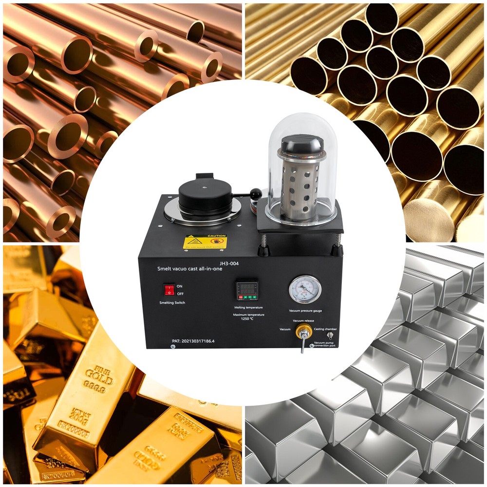 2KG Gold Melting Furnace, 1/2HP Casting Vacuum and Melting Machine Casting Tool