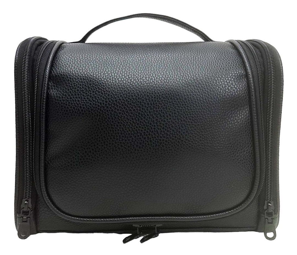 Two-Piece Unisex Hanging Toiletry Bag Organizer in Black