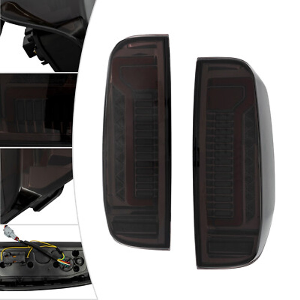 2005-2014 Nissan Navara D40 Frontier LED Smoke Tail Lights Brake Lamps Pair
