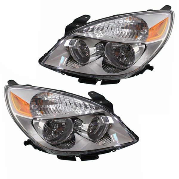 2007 Aura Headlight Headlamp with Bulb Set Pair for Pre-4/11/07 Models