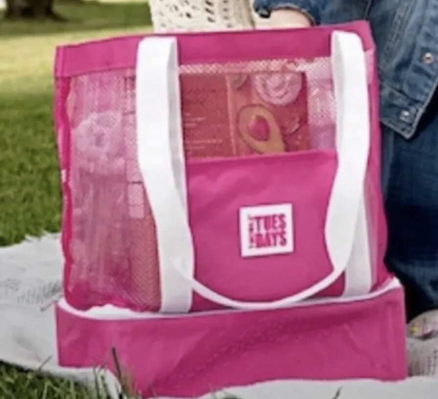 T-Mobile Tuesdays Pink Mesh Insulated Cooler Tote Lunch Bag With Handles