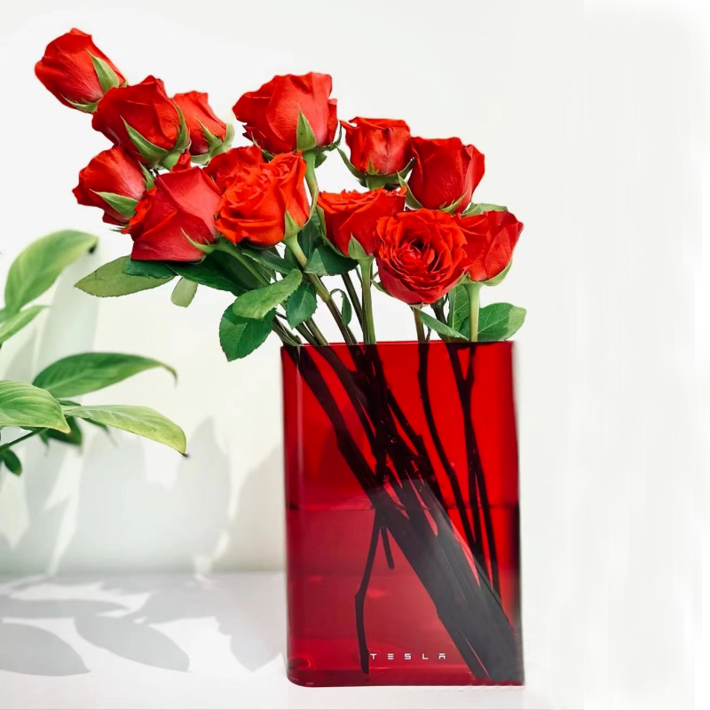 ️EMPTY TESLA BOTTLE VASE + BOX LIMITED IN HAND FAST SHIP 2025 Elon Musk Unique