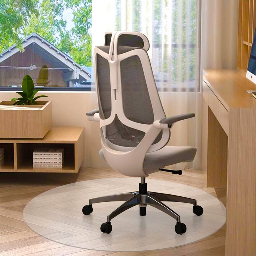 Round Office Chair Mat for Hardwood & Tile Floors - Durable Floor Protector