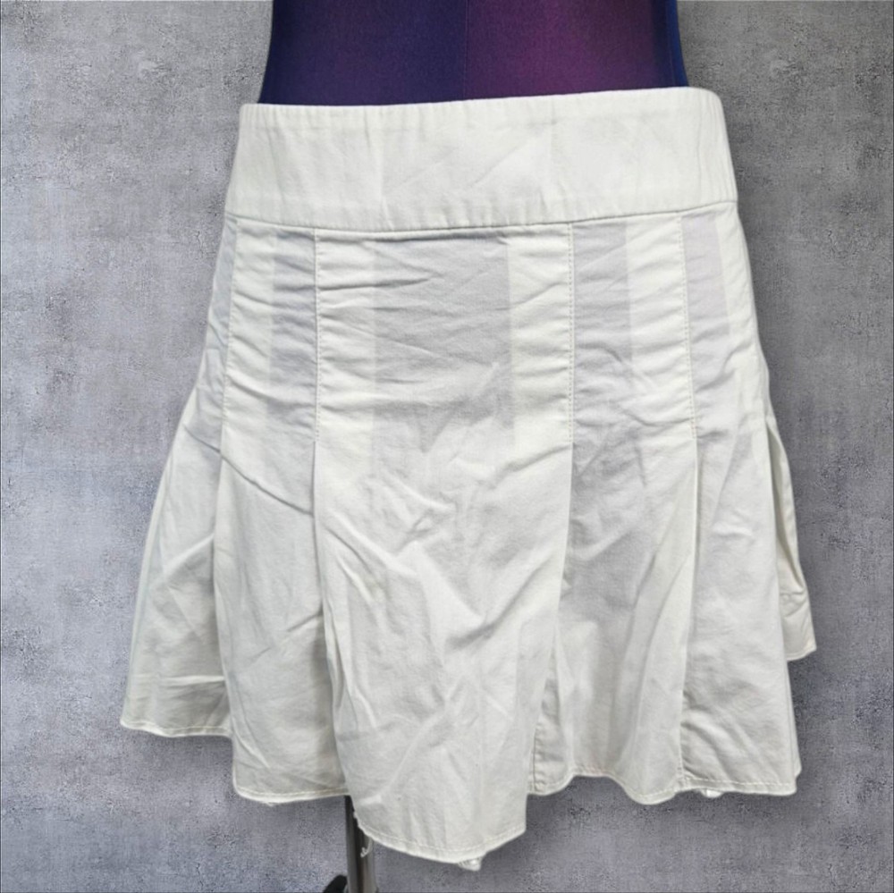American Eagle White Pleated High Waisted Mini Tennis Skirt Size 12