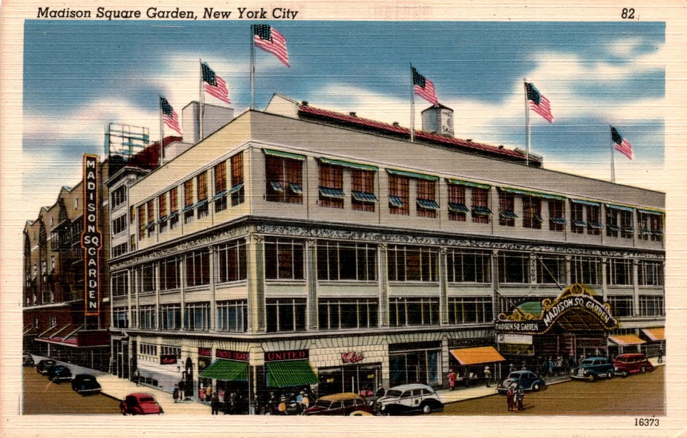 Madison Square Garden, New York City, United States, Radio City, Postcard