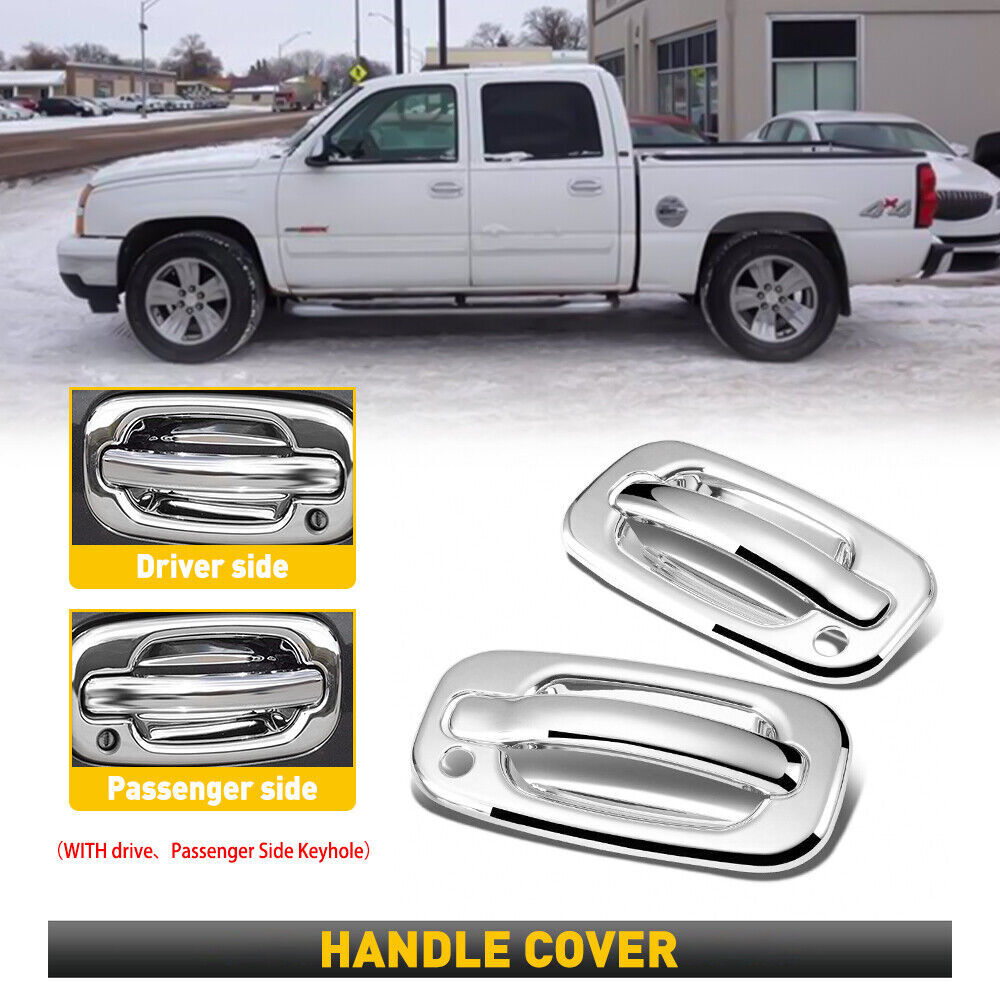 Chrome Outer Door Handle Pair for 00-06 Chevy Tahoe Suburban GMC Yukon Escalade