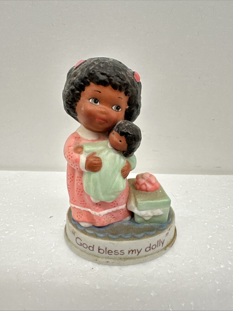 Avon Tender Memories Porcelain Doll Figurine with God Bless My Dolly Design