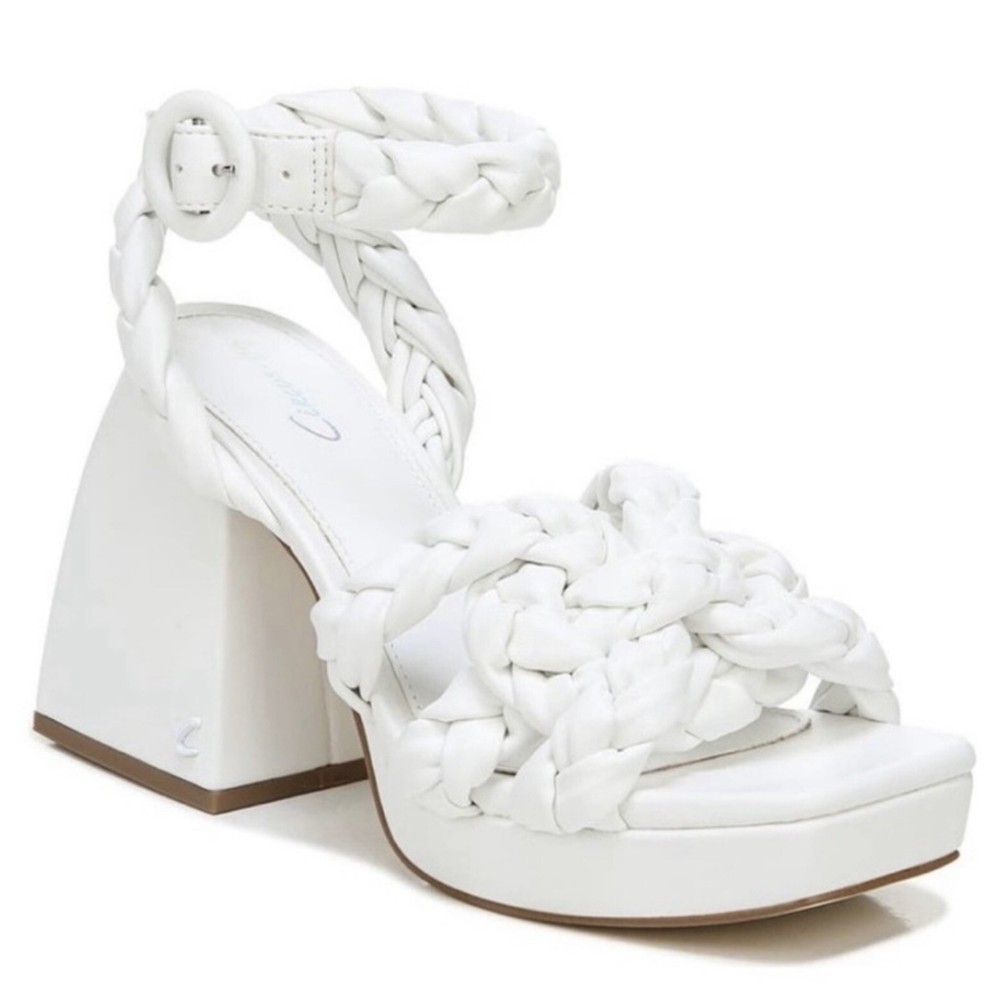 NEW SAM EDELMAN CIRCUS WHITE BRAIDED SANDALS 9.5