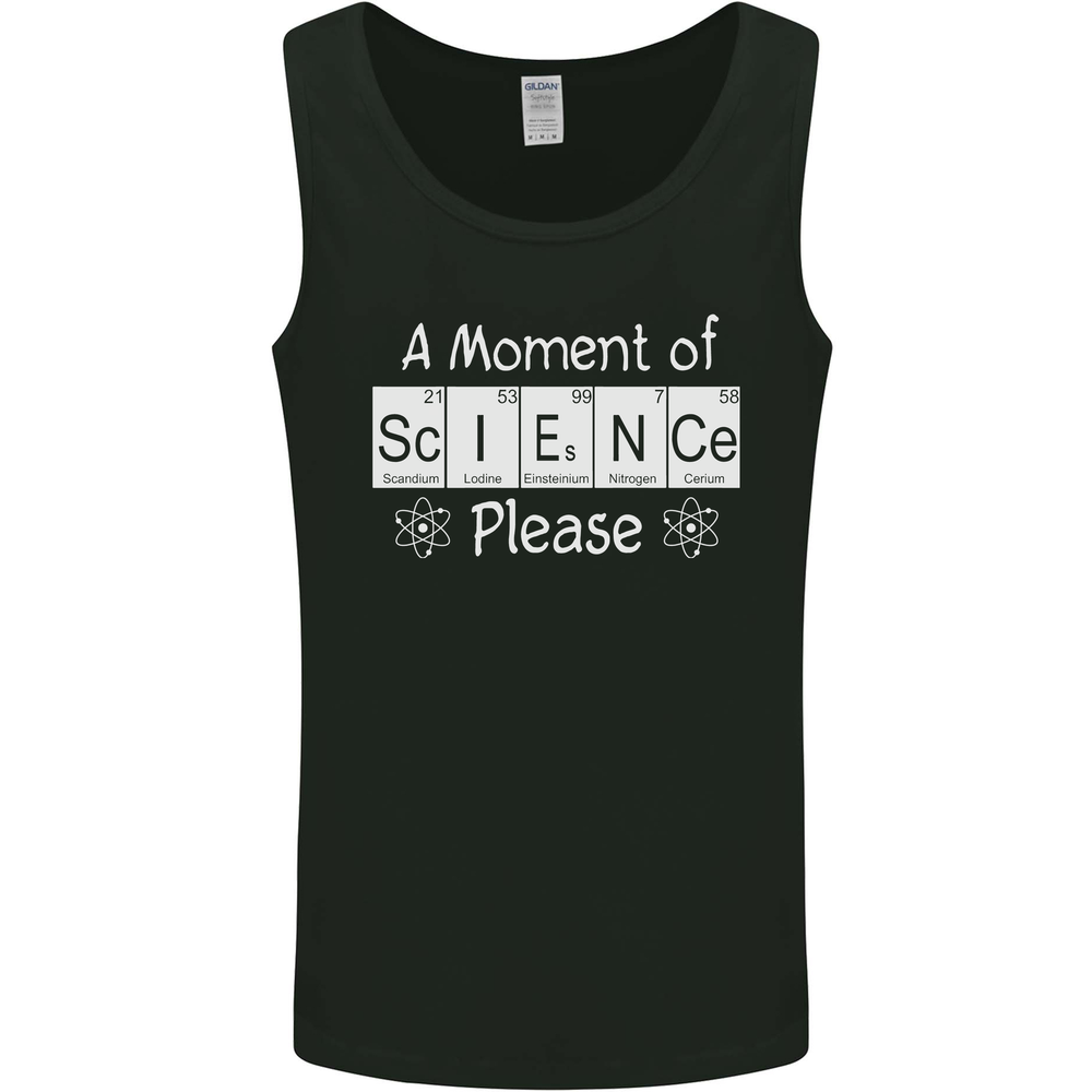 A Moment of Science Please Funny Geek Mens Vest Tank Top
