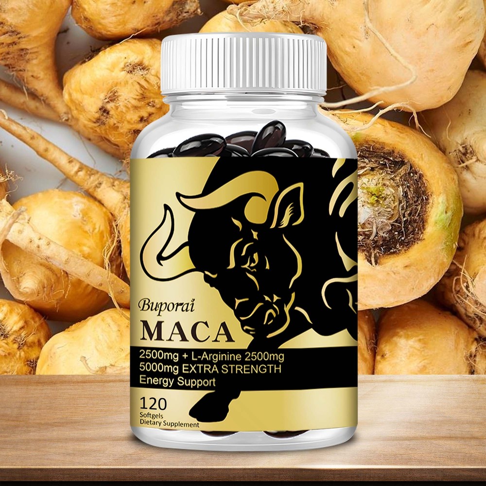 Maca Capsules - Energy & Endurance, Men's Muscle Health, Testosterone Booster