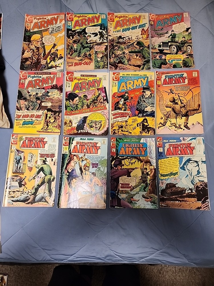 59- Vintage Silver & Bronze Age World War 2  Comic Book Lot-Charlton & DC Comics