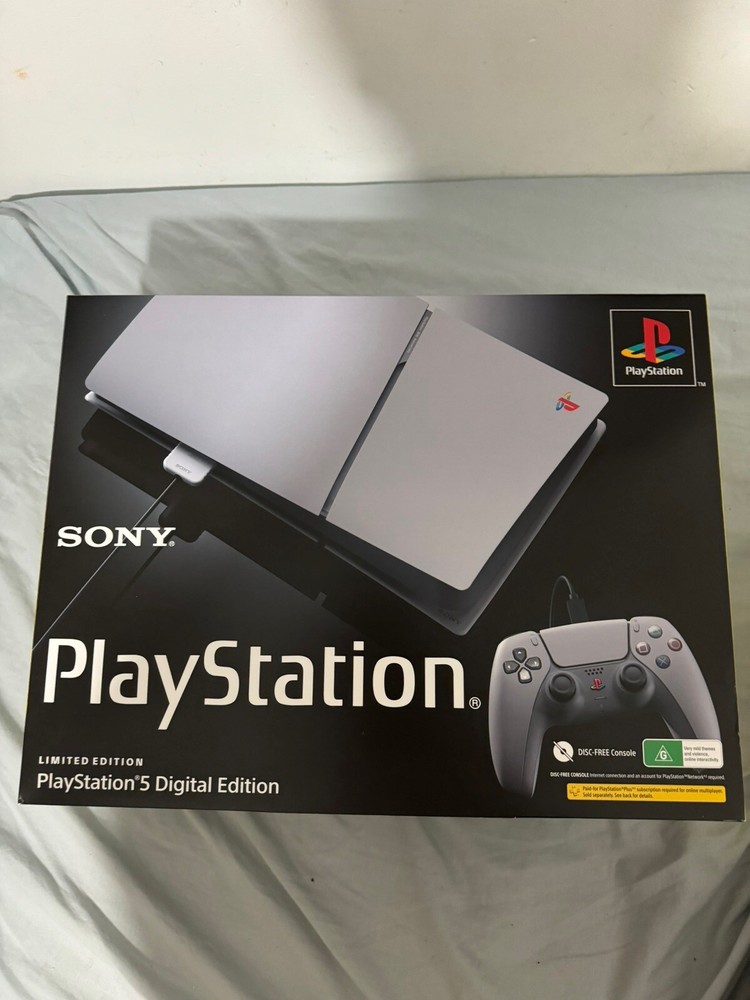 PS5 PlayStation 5 (Slim) Digital Edition 30th Anniversary Limited Bundle In Hand